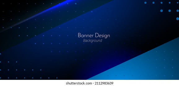 Abstract geometric blue transparent gradient lines banner design pattern