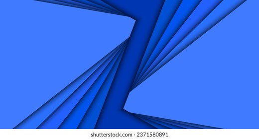 Abstract geometric blue vector overlap layer background design