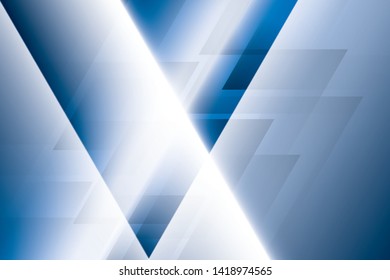 Abstract geometric blue and white color background. Vector, illustration.