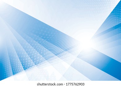 Abstract geometric blue and white color background with halftone effect. Vector, illustration.