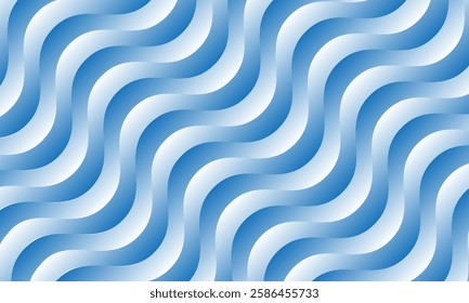 abstract geometric blue white gradient smooth wave lines pattern.