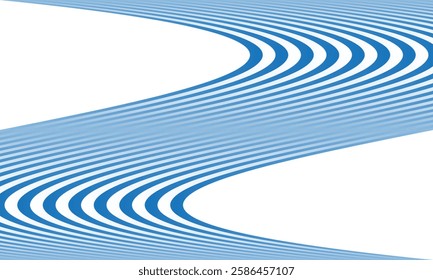 abstract geometric blue white gradient flag line pattern art.