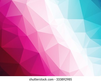 Abstract geometric blue white red triangular background