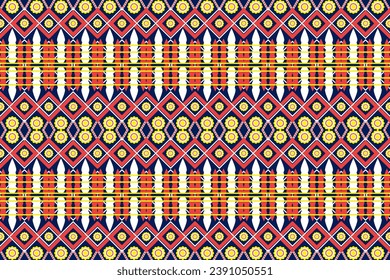 Resumen diseño gráfico geométrico azul amarillo rojo blanco patrón de impresión de mosaico cruzado