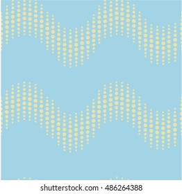 Abstract geometric blue and yellow seamless vector pattern.