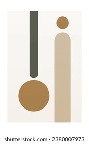Abstract Geometric Bohemian Wall Art Poster. Printable Geometric Wall Decor Poster. Earth Tone Wall Decor
