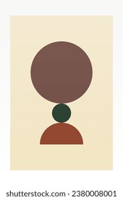 Abstract Geometric Bohemian Wall Art Poster. Printable Geometric Wall Decor Poster. Earth Tone Wall Decor