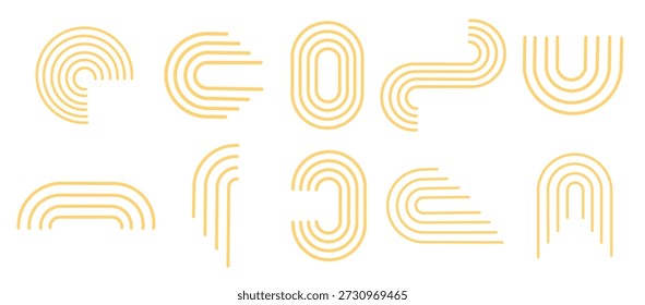 abstract geometric boho line art decoration