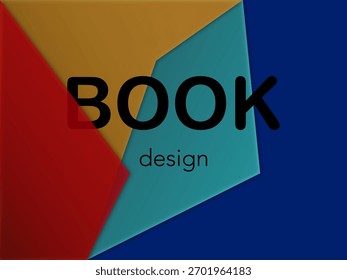 Abstrato design de capa de livro geométrico com formas arrojadas e blocos de cores modernos. Layout minimalista adequado para publicação, branding e modelos gráficos criativos.