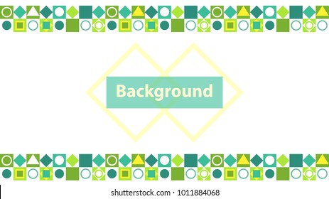 Abstract geometric border and
background fond on white background, vector illustration