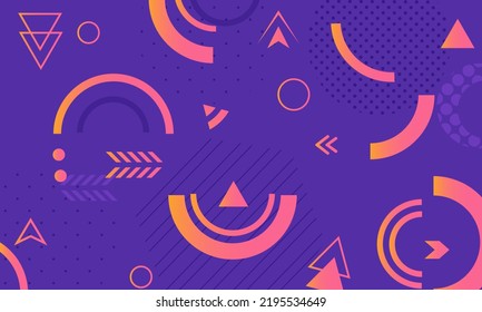 Abstract geometric bright background. Vector dynamic shapes and forms.