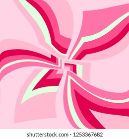 Abstract geometric bright multicolor pattern. Soft dynamic lines. Vector illustration