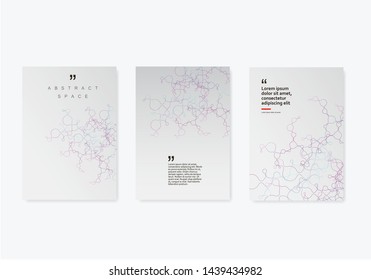 Abstract geometric brochure background with connected lines and dots