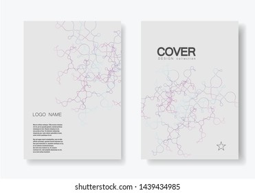Abstract geometric brochure background with connected lines and dots