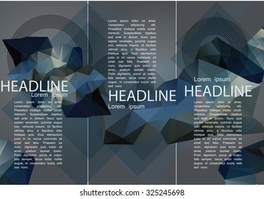 Abstract geometric brochure template design