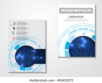 Abstract geometric brochure template flyer background design