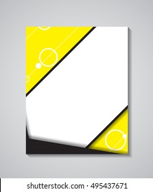Abstract geometric brochure template flyer background design