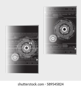 Abstract geometric brochure template flyer background design for A4 paper size with white space for text and message