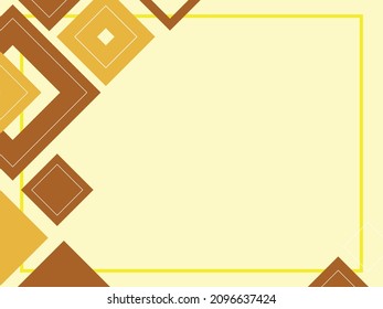 Abstract geometric brown and beige background made from squares and triangles, shape pattern, template with copy space, modern layout, vector