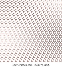 abstract geometric brown cross and circle repeat pattern