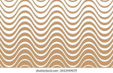 abstract geometric brown thin to thick smooth wave line pattern.