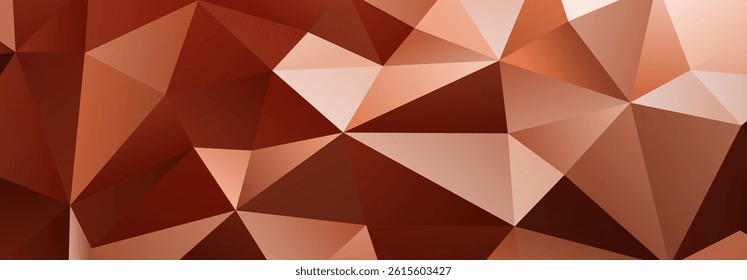 Abstract geometric brown vector illustration featuring interconnected polygons and sharp angles, creating a dynamic and modern design.
