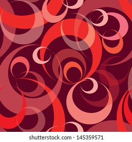 Abstract geometric bubble background in 1960s fabric style. 