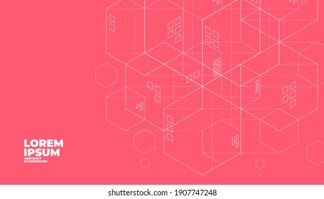 Abstract geometric building concept. Lines minimalistic background.