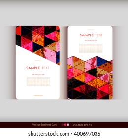 Abstract geometric business card Set.Vector illustration