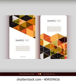 Abstract geometric business card Set.Vector illustration
