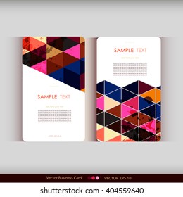 Abstract geometric business card Set.Vector illustration