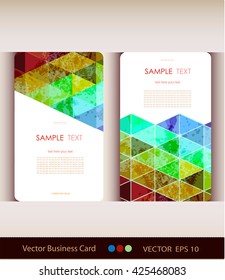 Abstract geometric business card Set.Vector illustration
