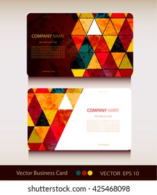 Abstract geometric business card Set.Vector illustration
