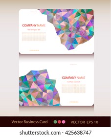 Abstract geometric business card Set.Vector illustration