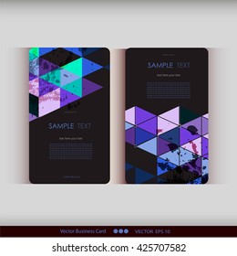 Abstract geometric business card Set.Vector illustration