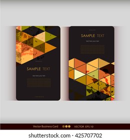 Abstract geometric business card Set.Vector illustration