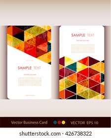 Abstract geometric business card Set.Vector illustration