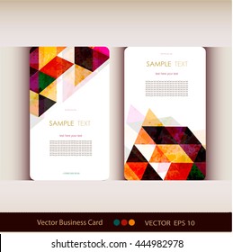 Abstract geometric business card Set.Vector illustration