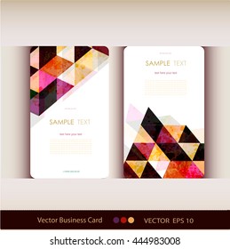 Abstract geometric business card Set.Vector illustration