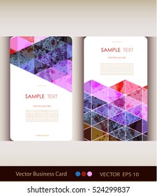 Abstract geometric business card Set.Vector illustration