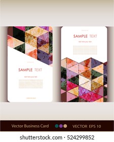 Abstract geometric business card Set.Vector illustration