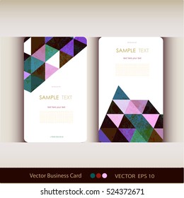 Abstract geometric business card Set.Vector illustration