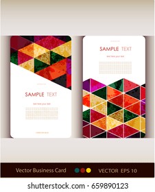 Abstract geometric business card Set.Vector illustration