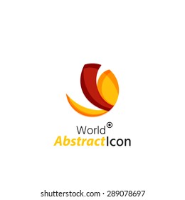 Abstract geometric business corporate emblem globe, world, circle. Logo icon design for travel or any other idea