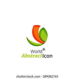 Abstract geometric business corporate emblem globe, world, circle. Logo icon design for travel or any other idea