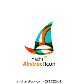 Abstract geometric business corporate emblem. Logo icon design for travel or any other idea