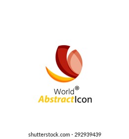 Abstract geometric business corporate emblem globe, world, circle. Logo icon design for travel or any other idea