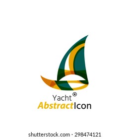 Abstract geometric business corporate emblem. Logo icon design for travel or any other idea