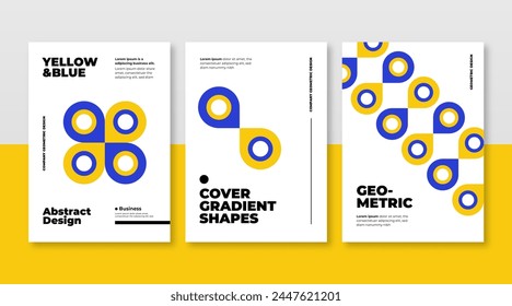 Abstract geometric business cover collection vector design in eps 10