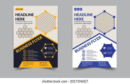 Resumen Plantilla vectorial de diseño de negocio geométrico para volante, folleto, informe anual, revista, afiche, presentación corporativa, cartera, mercado, infografía